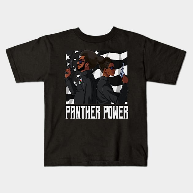 Black Panther Party Panther Power Kids T-Shirt by Noseking